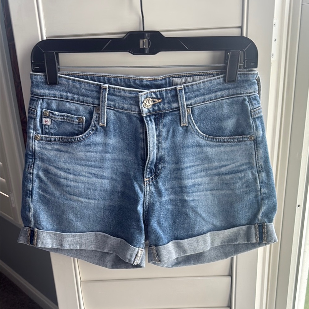 Ag cuffed Blue Denim Women's Shorts